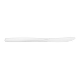 Coltello in CPLA Biodegradabile Bianco 18cm (50 Pezzi)