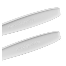 Coltello in CPLA Biodegradabile Bianco 18cm (50 Pezzi)