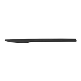 Coltello in CPLA Biodegradabile Nero 17cm (25 Pezzi)