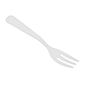 Forchetta Biodegradabile Riutilizzabile in CPLA Bianca 10cm (100 Pezzi)