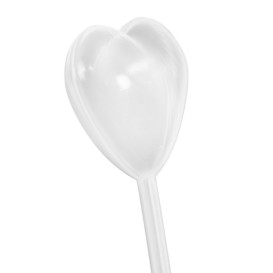Pipetta Cuore di Plastica per Catering 3ml 5,5cm (100 Pezzi)