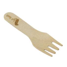 Mini Forchetta in Legno “Soft” 7,5cm (100 Pezzi)