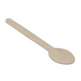 Cucchiaio in Legno Imbustato 16cm (50 Pezzi)