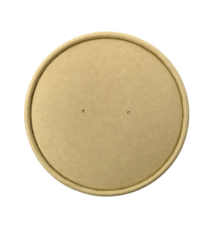Coperchio in Cartone Kraft per Contenitore da Ø11,6cm (25 Pezzi) Coperchio in Cartone Kraft per Contenitore da Ø11,6cm (25 Pezzi)