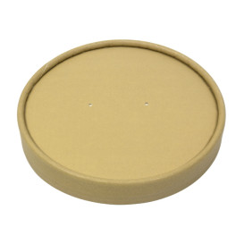 Coperchio in Cartone Kraft per Contenitore da Ø11,9cm (25 Pezzi)