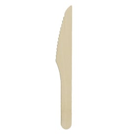 Coltello di Legno Usa e Getta 16,5cm (50 Pezzi)