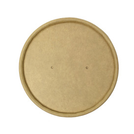 Coperchio in Cartone Kraft per Contenitore da Ø11,6cm (25 Pezzi)