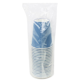 Bicchiere di Carta "Colorati" Blu 8Oz/290ml Ø9,0cm (20 Pezzi)