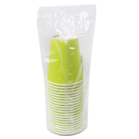 Bicchiere di Carta "Colorati" Verde 8Oz/290ml Ø9,0cm (20 Pezzi)