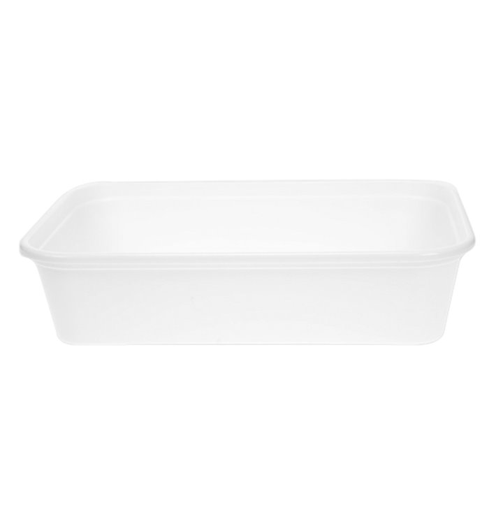 Contenitore Rettangolare in PP Bianco con Coperchio 500ml 17,3x11,9cm (50 Pezzi) Contenitore Rettangolare in PP Bianco con Coperchio 500ml 17,3x11,9cm (50 Pezzi)