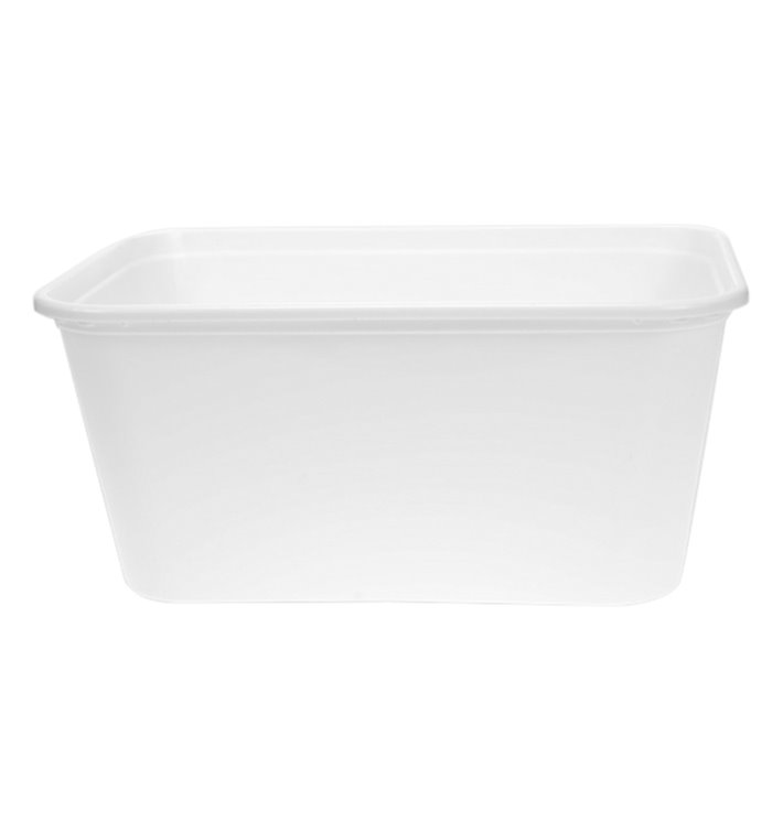 Contenitore Rettangolare in PP Bianco con Coperchio 1.000ml 17,3x11,9cm (50 Pezzi) Contenitore Rettangolare in PP Bianco con Coperchio 1.000ml 17,3x11,9cm (50 Pezzi)