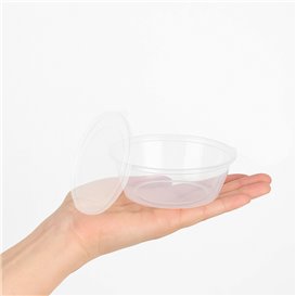 Contenitore con Coperchio Cerniera per Salse PP 6Oz/180ml (100 Pezzi)