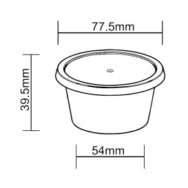 Contenitore in PP Trasparente per Salse con Coperchio 4Oz/120ml (2.000 Pezzi)