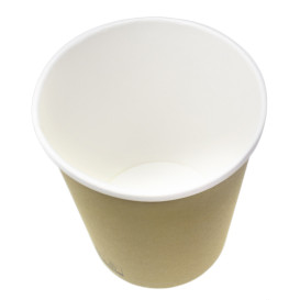 Contenitore di Cartone Kraft con Bordo Bianco 1.000ml Ø11,7cm (25 Pezzi)