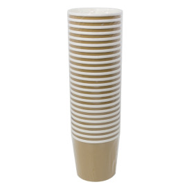 Contenitore di Cartone Kraft con Bordo Bianco 750ml Ø11,7cm (25 Pezzi)