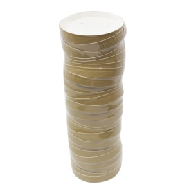 Coperchio in Cartone Kraft per Contenitore da Ø9,8cm (25 Pezzi)
