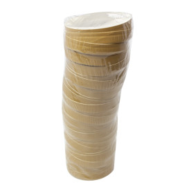Coperchio in Cartone Kraft per Contenitore da Ø9,0cm (25 Pezzi)