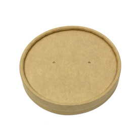 Coperchio in Cartone Kraft per Contenitore da Ø9,5cm (400 Pezzi)