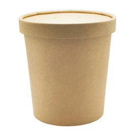 Coperchio in Cartone Kraft per Contenitore da Ø9,5cm (400 Pezzi)