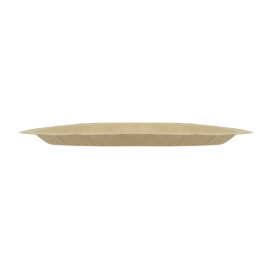 Piatto di Carta Tondo Anti-grasso Kraft Ø26cm 245g/m² (50 Pezzi)