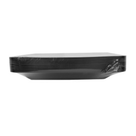 Piatto Riutilizzabile di PP Rigido Quadrato Nero 23x23cm (200 Pezzi)
