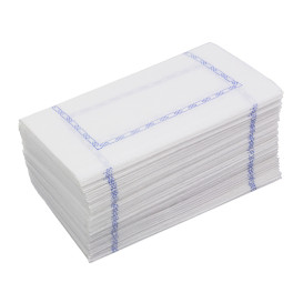 Tovagliolo di Carta "Zigzag" Bianco Decorato 14x14cm (250 Pezzi)