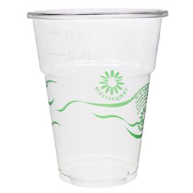 Bicchiere in PLA Biodegradabile Trasparente 250ml Ø7,3cm (25 Pezzi)