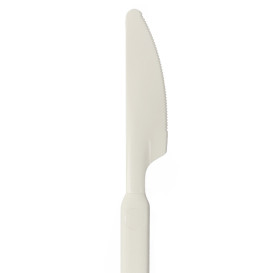 Coltello Riutilizzabile Durable in PP Crema 18,9cm (50 Pezzi)