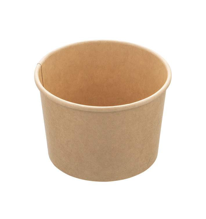 Contenitore di Cartone Kraft Dessert 250ml Ø9,0cm (500 Pezzi) Contenitore di Cartone Kraft Dessert 250ml Ø9,0cm (500 Pezzi)