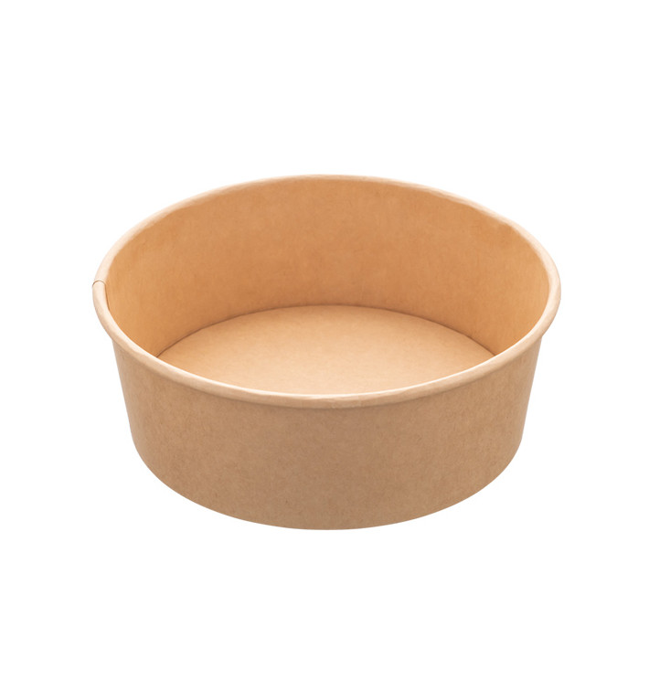 Insalatiera di Cartone Kraft 750ml Ø15,0cm (300 Pezzi) Insalatiera di Cartone Kraft 750ml Ø15,0cm (300 Pezzi)