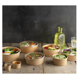 Contenitore di Cartone Kraft Multi-Food 370ml Ø11,5cm (50 Pezzi)