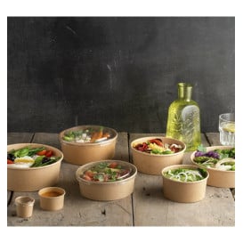 Insalatiera di Cartone Kraft 750ml Ø15,0cm (300 Pezzi)