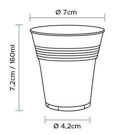 Bicchiere di Plastica PS Vending Trasparente 160 ml (100 Pezzi)