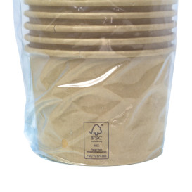 Contenitore di Cartone Kraft-Kraft Dessert 250ml Ø9,0cm (50 Pezzi)