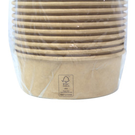 Insalatiera di Cartone Kraft-Kraft 600ml Ø15,0cm (50 Pezzi)