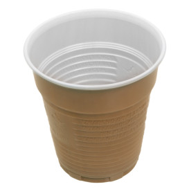 Bicchiere Plastica PS Vending Marrone 166ml Ø7,0cm (100 Pezzi)