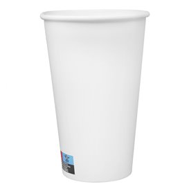 Bicchiere di Carta 16 Oz/500ml Bianco Ø9cm (25 Pezzi)