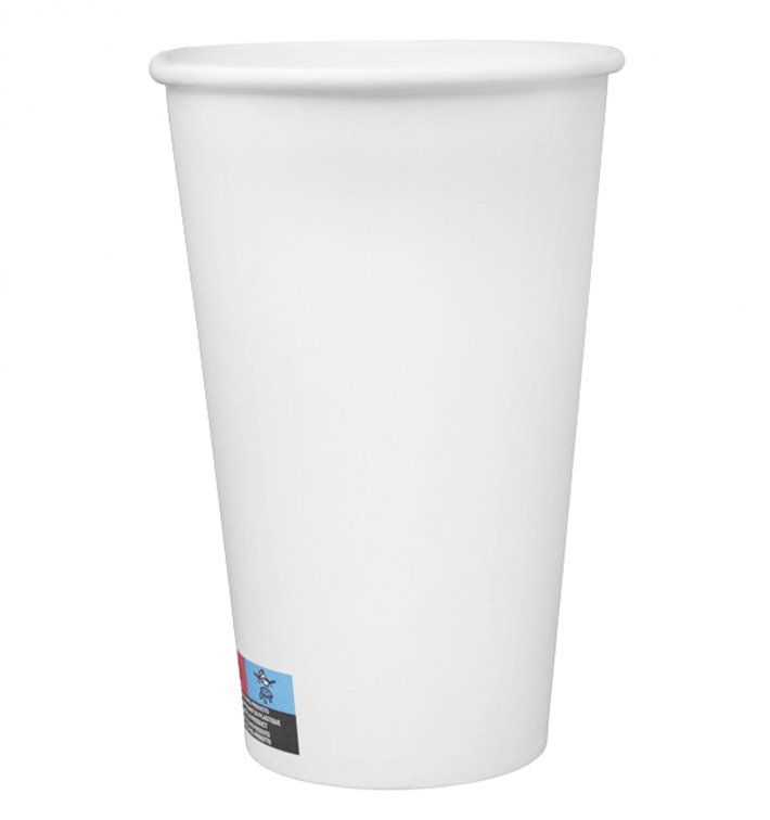 Bicchiere di Carta 16 Oz/500ml Bianco Ø9cm (500 Pezzi) Bicchiere di Carta 16 Oz/500ml Bianco Ø9cm (500 Pezzi)