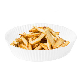 Carta Kraft per Friggitrice ad Aria Bianca 90g Ø22x4cm (50 Pezzi)