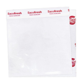 Sacchetti di PE e Carta Riutilizzabile Piega Adesivo Sacofresh Rosso 30x25cm (100 Stück)