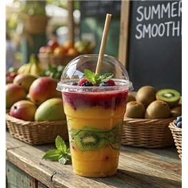 Bicchiere in PLA Biodegradabile Trasparente 250ml Ø7,3cm (500 Pezzi)