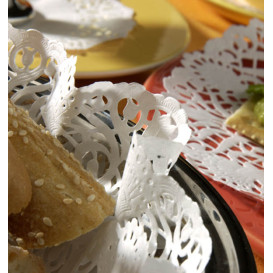Centrino di Carta Traforato Bianco Ø14cm (250 Pezzi)