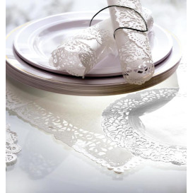Centrino di Carta Traforato Bianco Ø14cm (250 Pezzi)