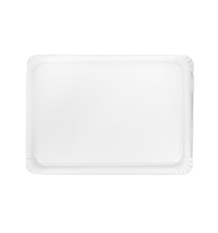Vassoio di Cartone Rettangolare Bianco 25x34cm (50 Pezzi) Vassoio di Cartone Rettangolare Bianco 25x34cm (50 Pezzi)