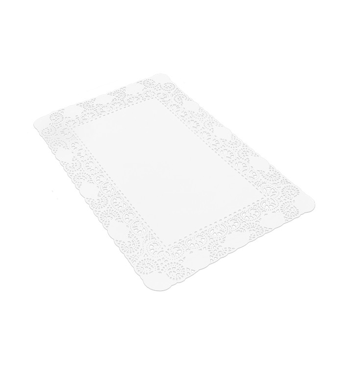 Centrino di Carta Traforato Bianco 14x24cm (250 Pezzi) Centrino di Carta Traforato Bianco 14x24cm (250 Pezzi)