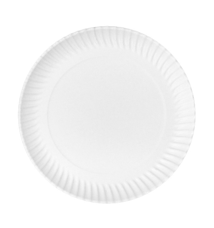 Piatto di Carta Tondo Bianco Ø32cm 600g/m² (50 Pezzi) Piatto di Carta Tondo Bianco Ø32cm 600g/m² (50 Pezzi)