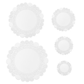 Centrino di Carta Traforato Bianco Ø14cm (250 Pezzi)