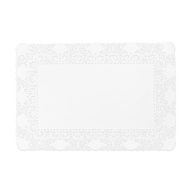 Centrino di Carta Traforato Bianco 25x37cm (250 Pezzi)