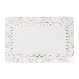 Centrino di Carta Traforato Bianco 25x37cm (250 Pezzi)