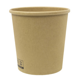 Contenitore di Cartone Kraft-Kraft 450ml Ø9,5cm (25 Pezzi)